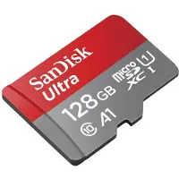 SanDisk Ultra - Carte mémoire flash (adaptateur microSDXC vers SD inclus) - 128 Go - A1 / UHS-I U1 / Class10 - microSDXC UHS-I
