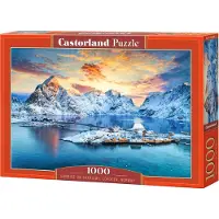 Castorland - Puzzle Lever de soleil sur Sakrisøy, Lofoten, Norvège - 1000 dielov