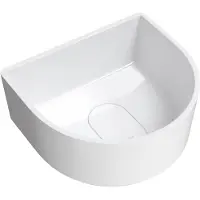 Omnires Cadence M+ halbrunder Aufsatzwaschtisch 42x37 cm, weiss (370 mm, 420 mm)