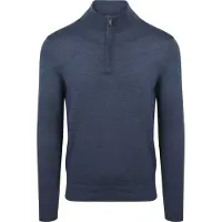 Suitable Merino Half Zip Sweater Denim Bleu Bleu foncé taille XL
