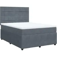 Syfax Sommier à lattes de lit et matelas Gris foncé 140x190cm Velours