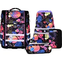 MCNEILL sac d'école Perfecto Disney Schoolbag Set 8 pièces Stitch Black coloré