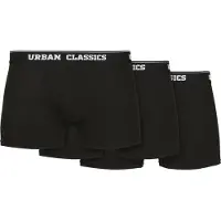 Urban Classics Boxer de - Boxers Organiques - Lot De 3 - S - 5XL - pour Homme - noir - Taille S