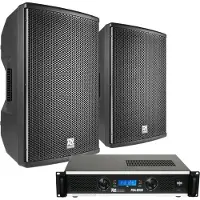 Power Dynamics Sound Installation mit 2x PD410p 10 Lautsprechern - 1600W (Passif), Haut-parleur PA, Noir