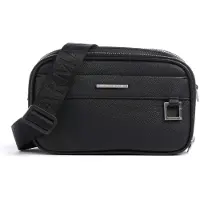 Armani Exchange pour homme. XM002038AF19931UC001 Bandoulière en cuir synthétique avec deux compartiments noir (OSFA), Casuel, Polyester