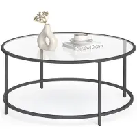 Vasagle Table basse, table d'appoint pour le salon, Ø 84 x 45.5 cm