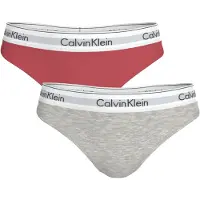 Calvin Klein Lv00qf8834 Thong 2 Units Gris,Rose S Femme