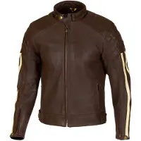 Merlin Veste de moto en cuir perforé Icon D3O, marron, taille 54