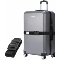 VERTICAL STUDIO "Bergen" 28" Valise gris avec sangle de bagage GRATUITE