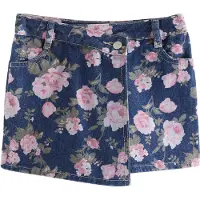 Next Jupe bleu denim / jade / rose / rose pastel
