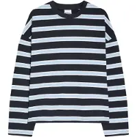 Bershka T-shirt bleu marine / bleu ciel / blanc