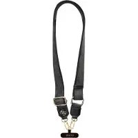 GUESS Crossbody Strap PU 4G Metal Logo - black, Bandoulière pour smartphone, Noir