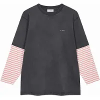 OH APRIL T-shirt anthracite / rose / blanc cassé