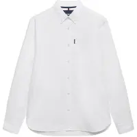 Superdry Essentials Oxford Long Sleeve Shirt Blanc M Homme