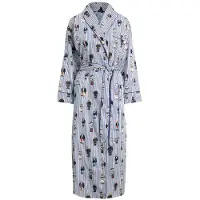 Ralph Lauren Peignoir court ' Iconic Bear ' bleu clair / mélange de couleurs