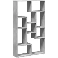 vidaXL Bibliothèque gris béton 72x20x120 cm bois d'ingénierie