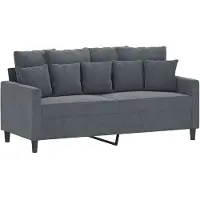 vidaXL Canapé 2 places gris foncé 140 cm velours