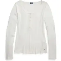 Ralph Lauren T-shirt ' Whisper Weight Cotton ' écru / blanc cassé