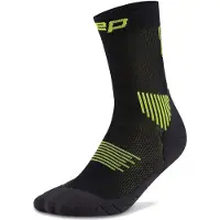 Cep Core Run Socks Mid Cut 5.0, chaussettes de course, homme, noir/vert