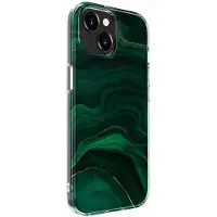Evelatus iPhone 15 Plus PC Customized Print Design Marble (Apple iPhone 15 Plus), Coque pour téléphone portable, Vert