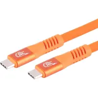 S-Impuls Câble de données et de charge rapide USB-C vers USB-C, orange, 2 m (2 m, USB 3.2 Gen 2x2, 240 W)