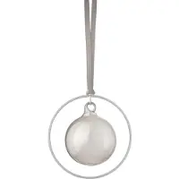 Blomus Set mit 4 KITAI-Weihnachtskugeln, Rauchglas/Silber (4x)