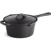 Napoleon Grills Casserole En Fonte Ø18cm Avec Couvercle Et Côtés Verseurs