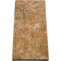 Bahadra Porte-savon ou bougeoir en travertin couleur or – 15x7,5x1 cm ; 245g Ensemble de 2 pièces