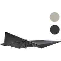 Mendler Toile Pour Parasol De Luxe Hwc-A37, Toile De Remplacement Pour Parasol, 3x3m (Ø4.24m) Polyester Anthracite