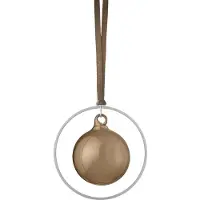 Blomus Set mit 4 KITAI-Weihnachtskugeln, Kaffee/Silber (4x)