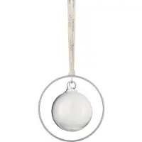 Blomus Set mit 4 KITAI-Weihnachtskugeln, klar/silber (4x)