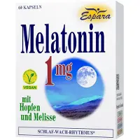 Espara GmbH Espara Gélules de mélatonine 1 mg avec houblon et mélisse, 60 gélules