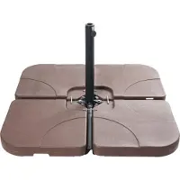 Beliani Parapluie noir, matière synthétique, carré 104 x 104 cm