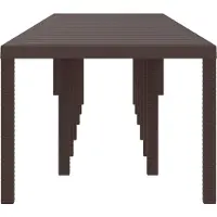 vidaXL Table de jardin marron 400 x 100 x 73 cm Poly-Rattan