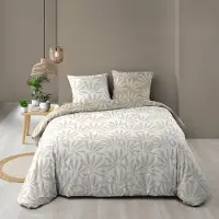 Douceur d'intérieur Parure De Couette 100% Coton 57 Fils Imprimée 260x240cm 2 Taies