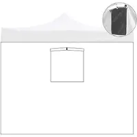 Divina Garden Bâche Latérale Blanche Imperméable 3X2 M Avec Fenêtre Pour Tonnelle Pliante Market-Pro