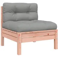 vidaXL Canapé de jardin sans accoudoirs avec coussins Bois massif Douglas