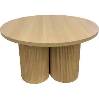 Oviala Table basse ronde 80 cm scandinave bois clair - June