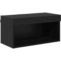 vidaXL Ensemble meuble TV avec éclairage LED, aspect chêne noir, 60 x 30 x 30 cm