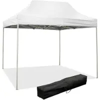 DIVINA FIRE Gazebo Pliant Blanc 3X2 M Recouvert De Pvc Imperméable