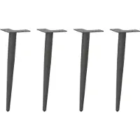vidaXL Pieds de table basse Forme conique 4 pcs. Anthracite 42-43 cm Acier