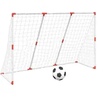 vidaXL But de football pour enfants avec ballons 2 en 1 blanc 184x64x124 cm