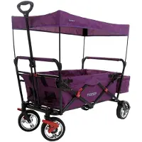 FUXTEC FUXLIFE by Chariot FX-CT500 Violet - pliable avec auvent | intérieur rembourré | chariot pliable et compact avec poche arrière Violet