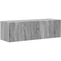 vidaXL Meuble mural pour télévision, 98 x 31 x 29,5 cm, imitation bois Sonoma gris