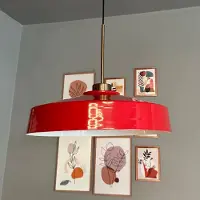 Bamyum Ace Lampe a Suspension Rouge (E27)