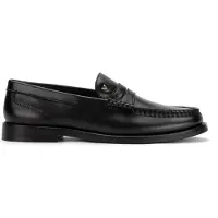 Martinelli pour homme. 1411-2496DY Mocassins en cuir Pacific noir (39), Plat, Aucun, Casuel, Classique