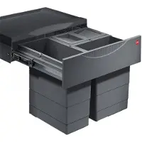 Hailo Collecteur de déchets 3644911 TR Swing Raumspar-Tandem-S 2x 8,5 + 12 litres