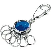 Troika Schlüsselanhänger AROUND THE WORLD, Bleu, Argent