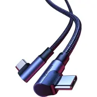 UGREEN Usb-C to Usb-C Angle Cable Us335, 5A, 100W, 1M (Noir)