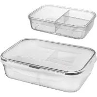 Orion Lunchbox | Récipient alimentaire avec joint en silicone 3 compartiments en plastique étanche à l'air 1l